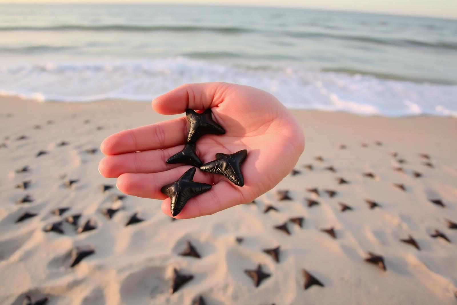 Underwater scene at Venice, Florida — Fossil hunting for shark teeth on the Gulf floor.