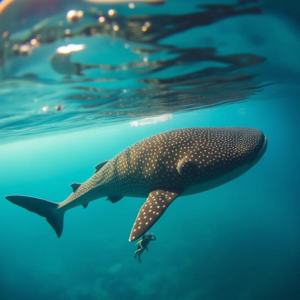 Underwater and coastal scenery of Mozambique — Manta ray and whale shark hotspot.