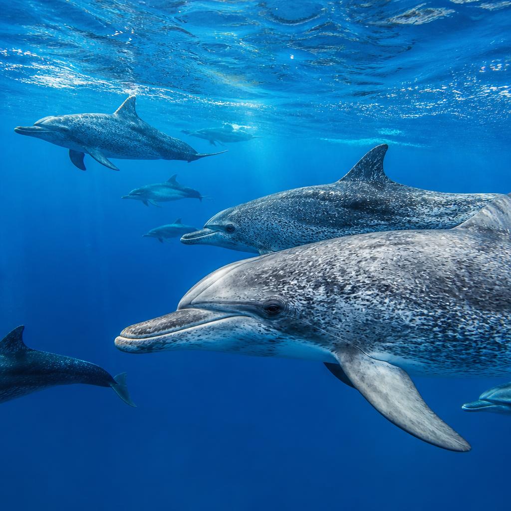 Dolphins — underwater photograph